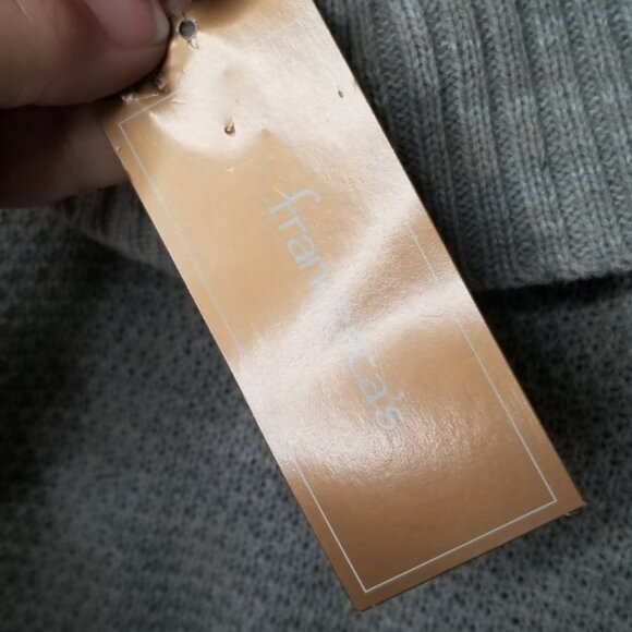 Francesca Blue Rain cableknit tunic top Gray Medium - Picture 2 of 11